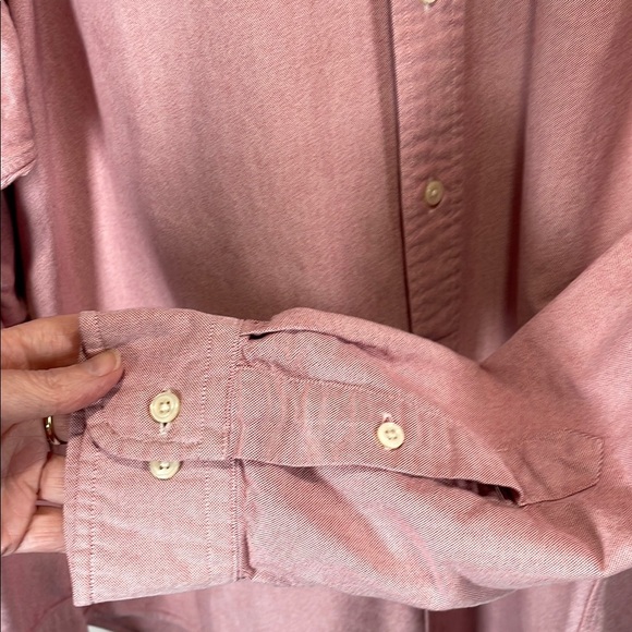 Ralph Lauren Pink Casual Classic Fit Button Down Men Shirt 17.5 - Picture 5 of 9
